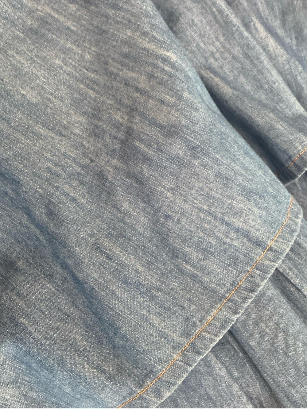 NWOT OLARS ULLA MIDI Denim Jeans Dress Size S Short Sleeves Made In Sweden - Picture 12 of 12